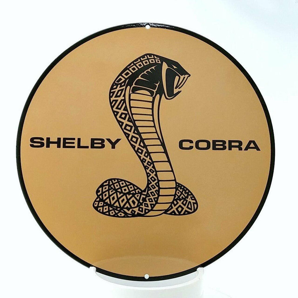 Shelby Cobra Bronze Metal Sign-Metal Signs-Grease Monkey Garage