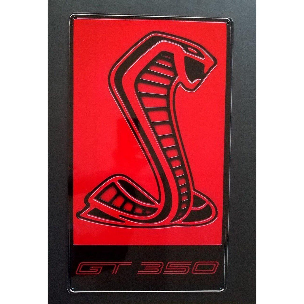 Shelby GT350R Red Emblem Metal Sign-Metal Signs-Grease Monkey Garage