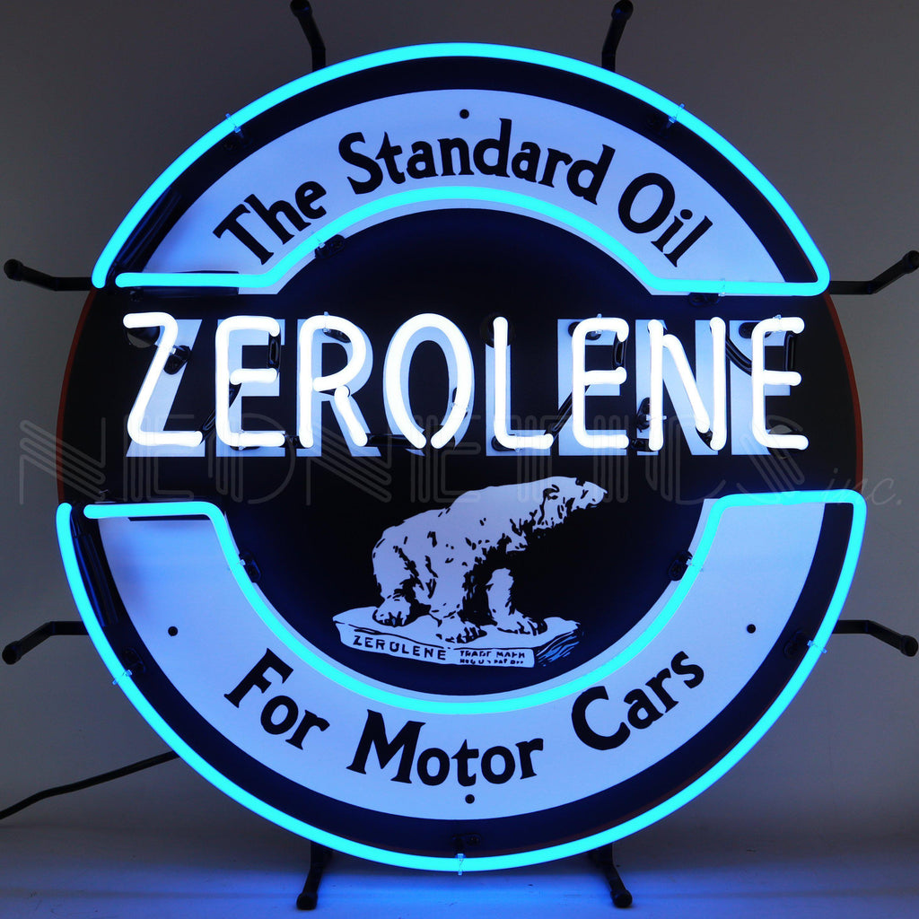Zerolene Gasoline Neon Sign-Neon Signs-Grease Monkey Garage