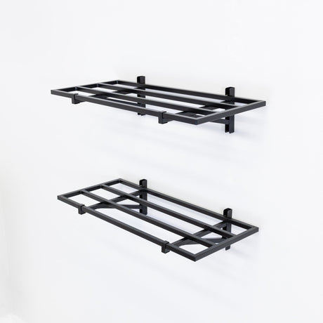 1' x 2' Bristol Garage Wall Mount Shelves | 2 Pack | Black-Wall Mounted-Grease Monkey Garage