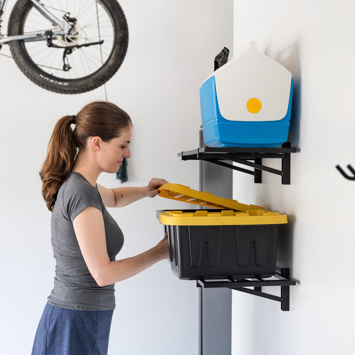 1' x 2' Bristol Garage Wall Mount Shelves | 2 Pack | Black-Wall Mounted-Grease Monkey Garage