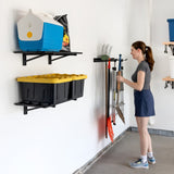 1' x 2' Bristol Garage Wall Mount Shelves | 2 Pack | Black-Wall Mounted-Grease Monkey Garage