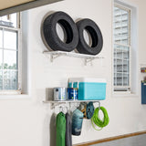 1' x 4' Bristol Garage Wall Mount Shelves | 2 Pack | White-Wall Mounted-Grease Monkey Garage
