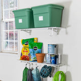 1' x 4' Bristol Garage Wall Mount Shelves | 2 Pack | White-Wall Mounted-Grease Monkey Garage
