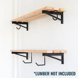 1' x 4' DIY Wall Shelf Brackets | Heavy Duty Garage Wall Shelves-Wall Mounted-Grease Monkey Garage