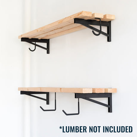 1' x 4' DIY Wall Shelf Brackets | Heavy Duty Garage Wall Shelves-Wall Mounted-Grease Monkey Garage