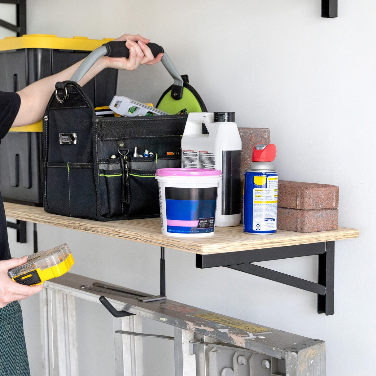 1' x 4' DIY Wall Shelf Brackets | Heavy Duty Garage Wall Shelves-Wall Mounted-Grease Monkey Garage