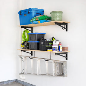 1' x 4' DIY Wall Shelf Brackets | Heavy Duty Garage Wall Shelves-Wall Mounted-Grease Monkey Garage