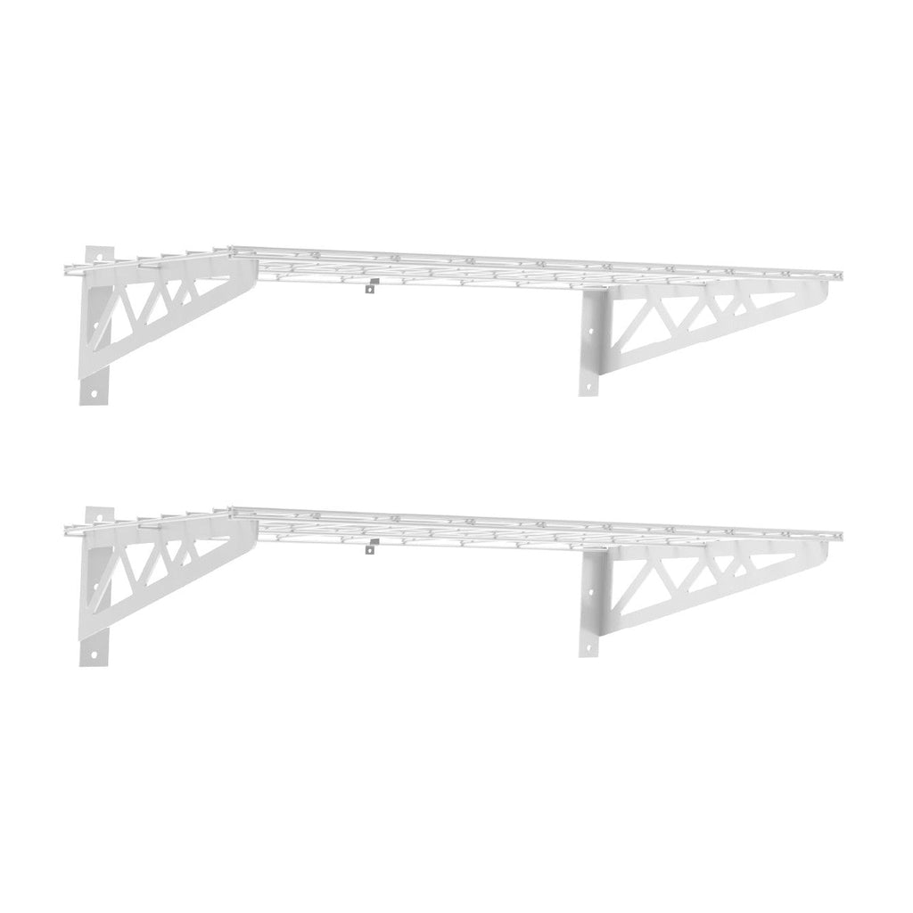 18" x 36" Wall Shelves (Two Pack with Hooks)-Wall Mounted Storage-Grease Monkey Garage