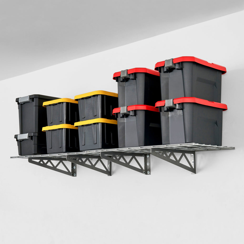 18" x 36" Wall Shelves (Two Pack with Hooks)-Wall Mounted Storage-Grease Monkey Garage