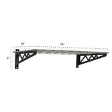 18" x 36" Wall Shelves (Two Pack with Hooks)-Wall Mounted Storage-Grease Monkey Garage