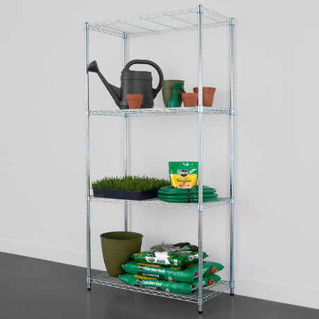 18" x 36" x 72" 4-Tier Wire Rack-Wire Shelving-Grease Monkey Garage
