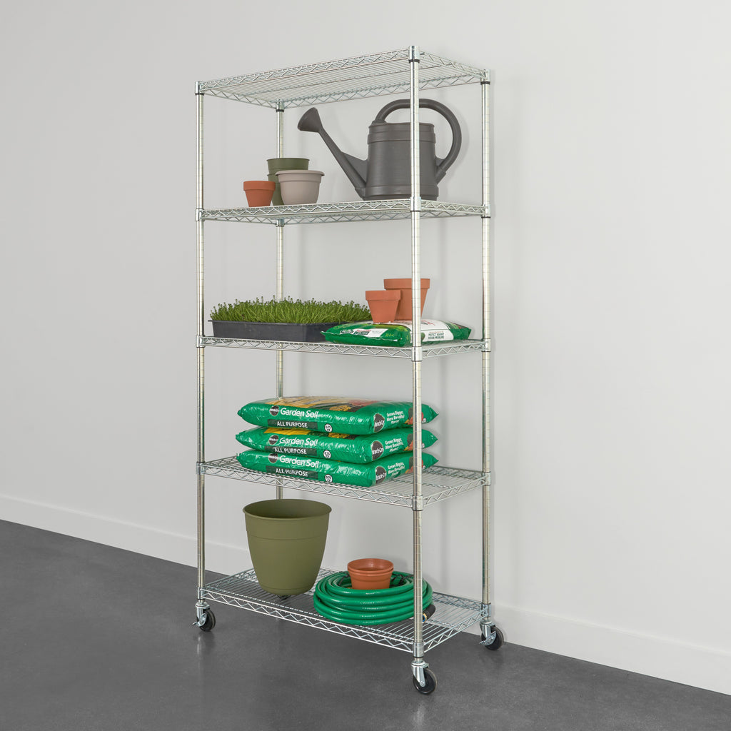 18" x 36" x 72" 5-Tier Wire Rack-Wire Shelving-Grease Monkey Garage