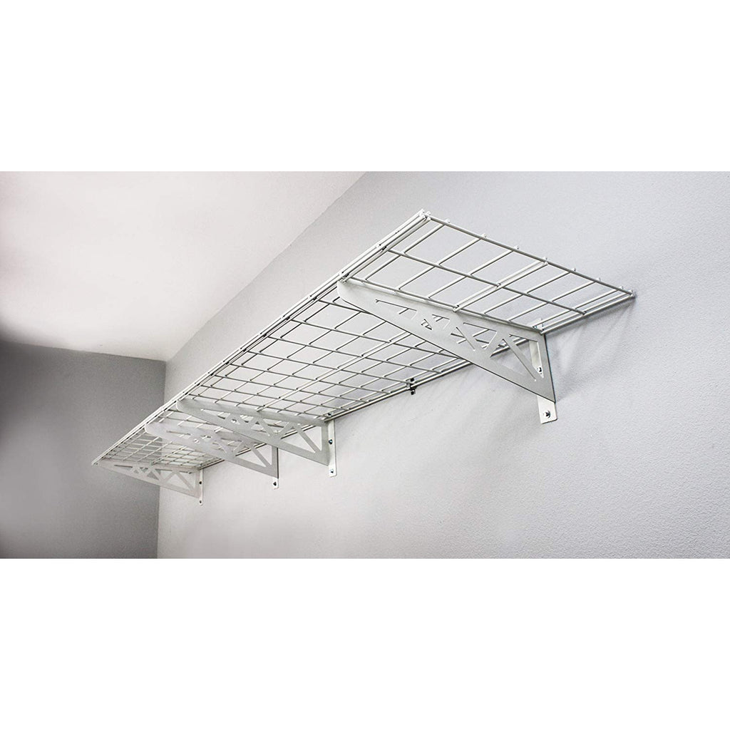 18" x 48" Wall Shelves (Two Pack with Hooks)-Grease Monkey Garage