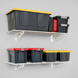 18" x 48" Wall Shelves (Two Pack with Hooks)-Wall Mounted Storage-Grease Monkey Garage
