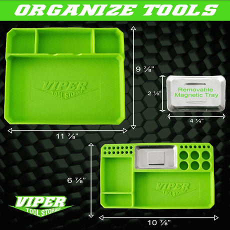 2-Piece Flexible Silicone Tool Tray Set-Grease Monkey Garage
