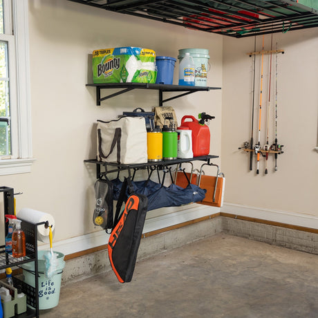 2' x 4' Bristol Garage Wall Mount Shelves | 2-Pack-Wall Mounted-Grease Monkey Garage