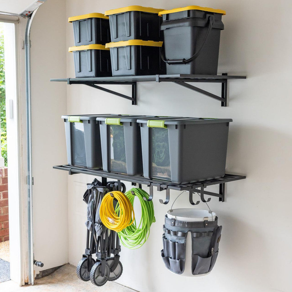 2' x 4' Bristol Garage Wall Mount Shelves | 2-Pack-Wall Mounted-Grease Monkey Garage