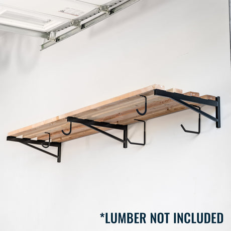 2' x 8' DIY Wall Shelf Brackets | Heavy Duty Garage Wall Shelf-Wall Mounted-Grease Monkey Garage