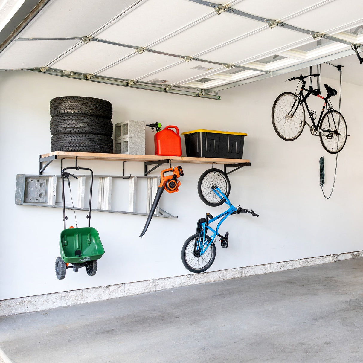 2' x 8' DIY Wall Shelf Brackets | Heavy Duty Garage Wall Shelf-Wall Mounted-Grease Monkey Garage