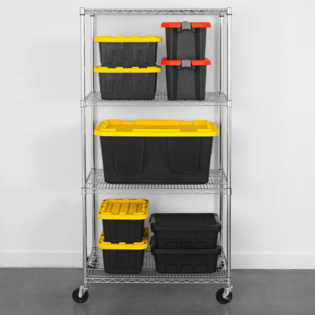 24" x 36" x 72" 4-Tier Wire Rack-Wire Shelving-Grease Monkey Garage