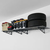 24" x 48" Wall Shelves Combo (Four Pack with Hooks)-Wall Mounted Storage-Grease Monkey Garage