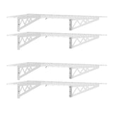 24" x 48" Wall Shelves Combo (Four Pack with Hooks)-Wall Mounted Storage-Grease Monkey Garage