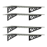 24" x 48" Wall Shelves Combo (Four Pack with Hooks)-Wall Mounted Storage-Grease Monkey Garage