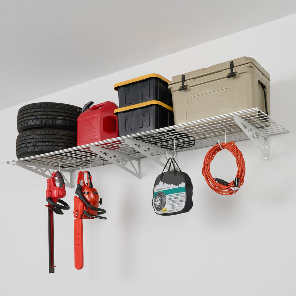 24" x 48" Wall Shelves (Two Pack with Hooks)-Wall Mounted Storage-Grease Monkey Garage