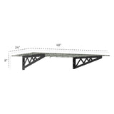 24" x 48" Wall Shelves (Two Pack with Hooks)-Wall Mounted Storage-Grease Monkey Garage