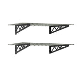 24" x 48" Wall Shelves (Two Pack with Hooks)-Wall Mounted Storage-Grease Monkey Garage