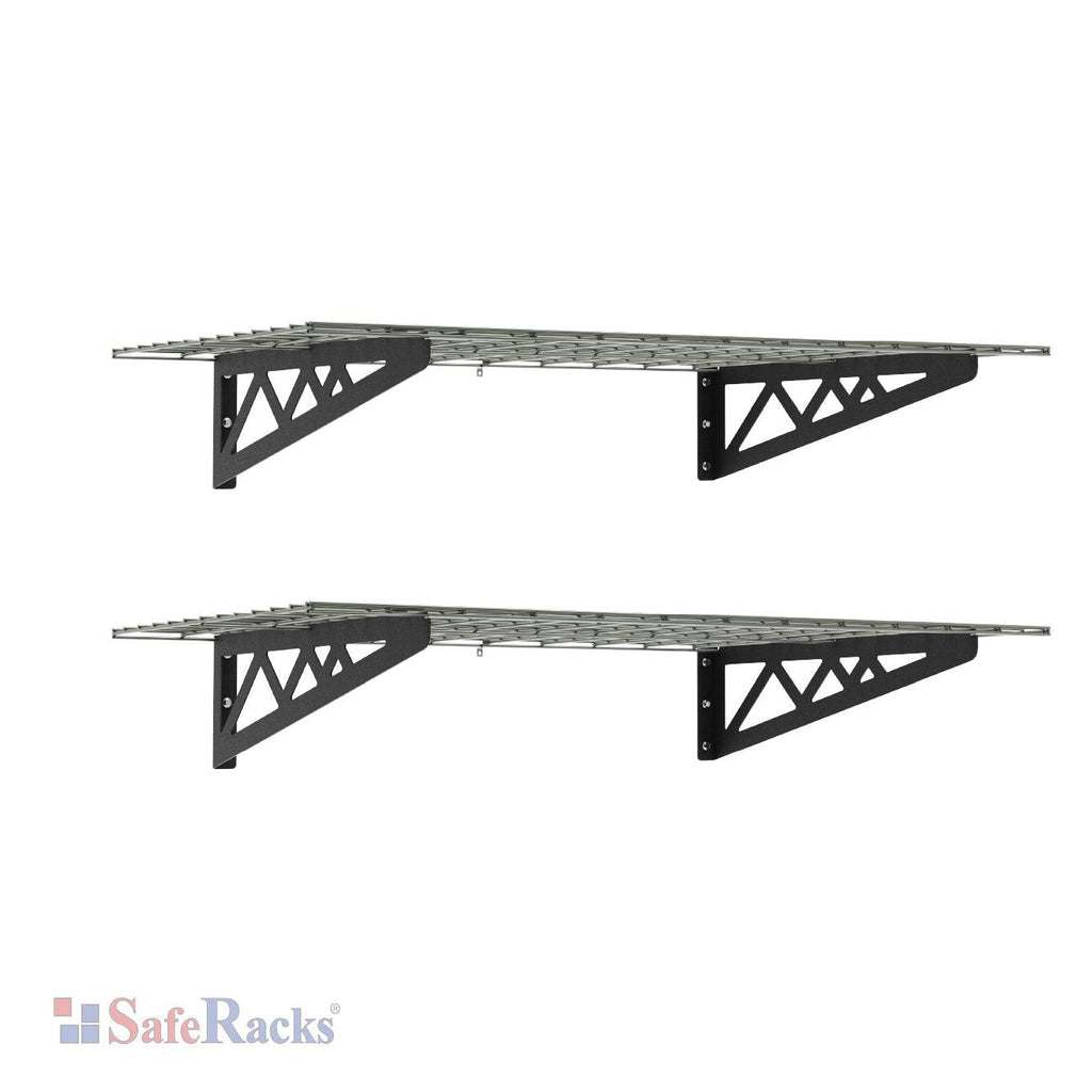 24" x 48" Wall Shelves (Two Pack with Hooks)-Grease Monkey Garage