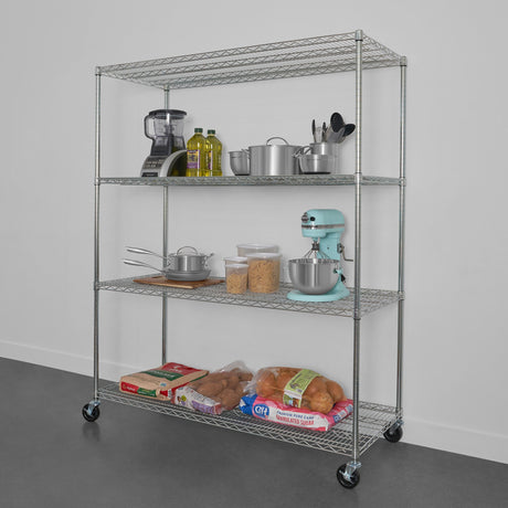 24" x 60" x 72" 4-Tier Wire Rack-Wire Shelving-Grease Monkey Garage