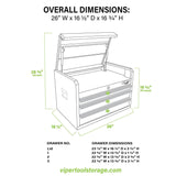 26-Inch 3-Drawer Top Chest-Grease Monkey Garage