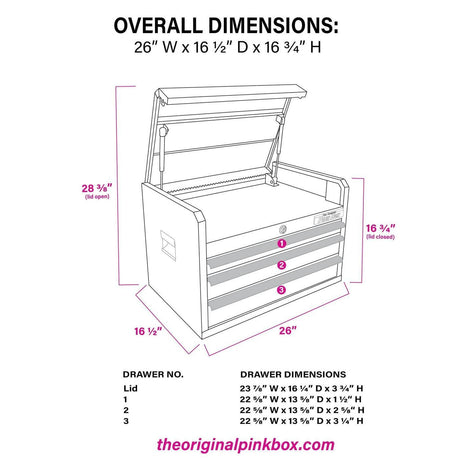 26-Inch 3-Drawer Top Chest-Grease Monkey Garage