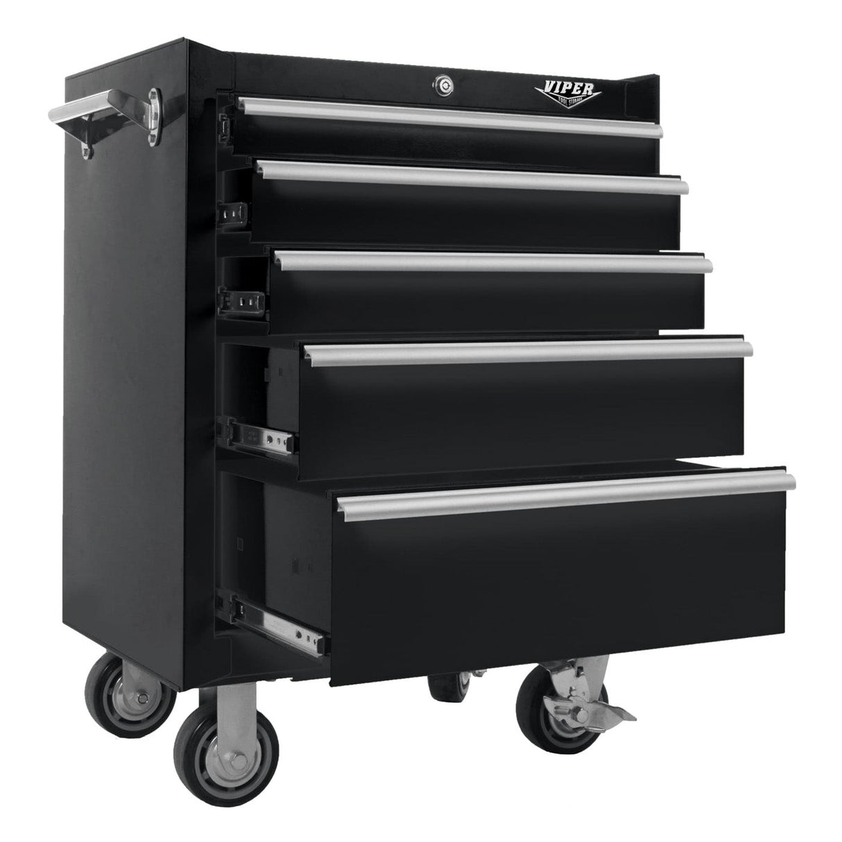 26-Inch 5-Drawer Rolling Cabinet-Grease Monkey Garage