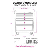 26-Inch 5-Drawer Rolling Cabinet-Grease Monkey Garage