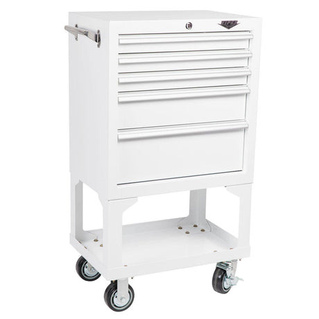 26-Inch 5-Drawer Rolling Cabinet with Bulk Storage-Grease Monkey Garage