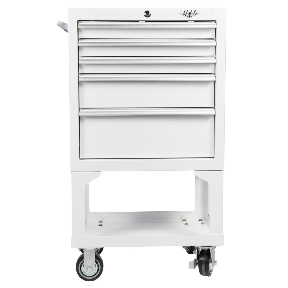 26-Inch 5-Drawer Rolling Cabinet with Bulk Storage-Grease Monkey Garage