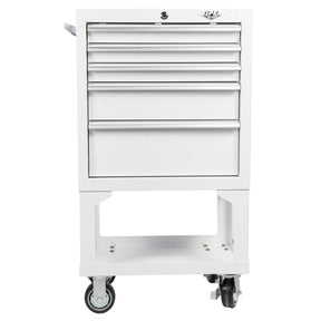 26-Inch 5-Drawer Rolling Cabinet with Bulk Storage-Grease Monkey Garage