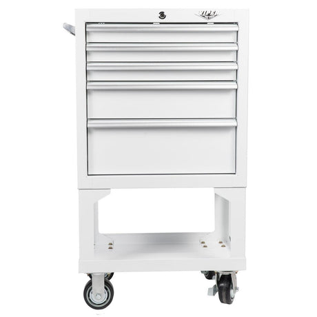 26-Inch 5-Drawer Rolling Cabinet with Bulk Storage-Grease Monkey Garage