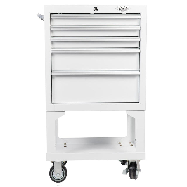 26-Inch 5-Drawer Rolling Cabinet with Bulk Storage-Grease Monkey Garage