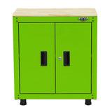 28-Inch 2-Door Base Cabinet with Butcher Block Top-Grease Monkey Garage