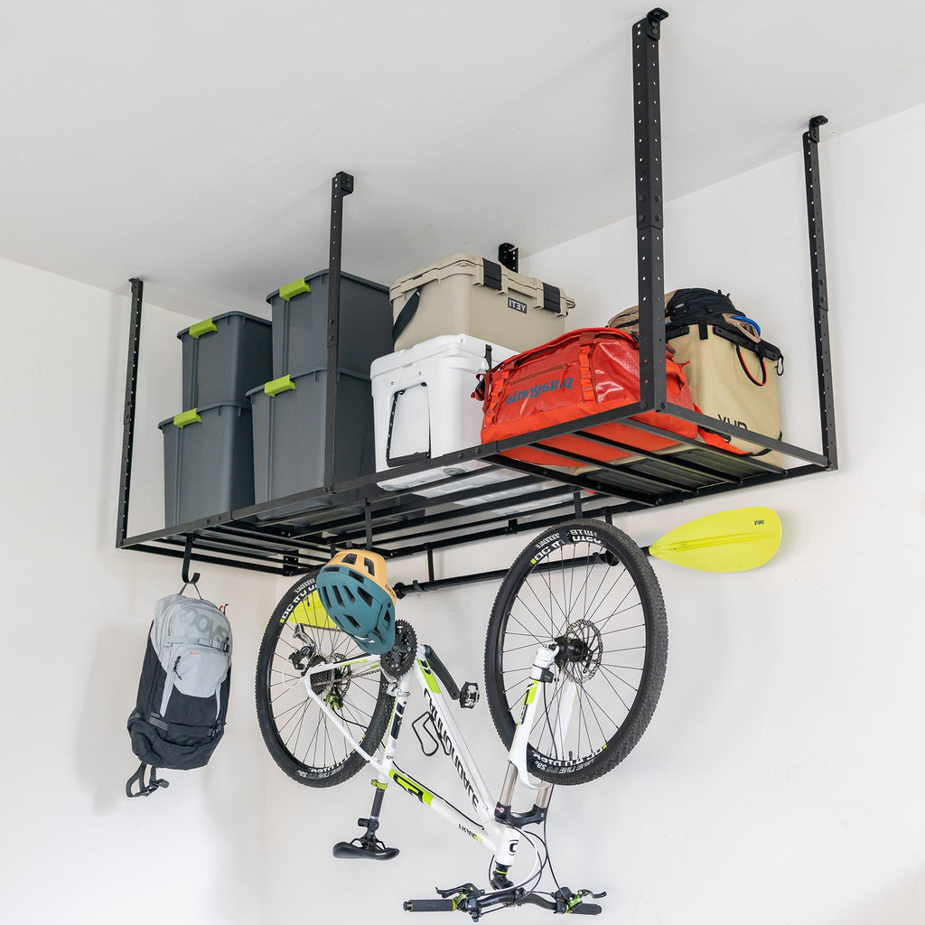 3' x 8' Faber Overhead Garage Storage with Hooks | Holds 700 lbs-Ceiling-Grease Monkey Garage