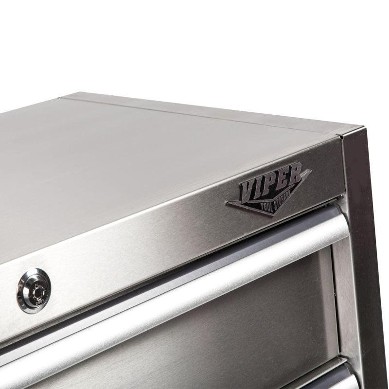 30-Inch 5-Drawer Stainless Steel Rolling Cabinet-Grease Monkey Garage