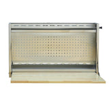 32-Inch Folding Wall-Mounted Stainless Steel Worktable with Butcher Block Top-Grease Monkey Garage