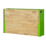 32-Inch Folding Wall-Mounted Worktable with Butcher Block Top-Grease Monkey Garage