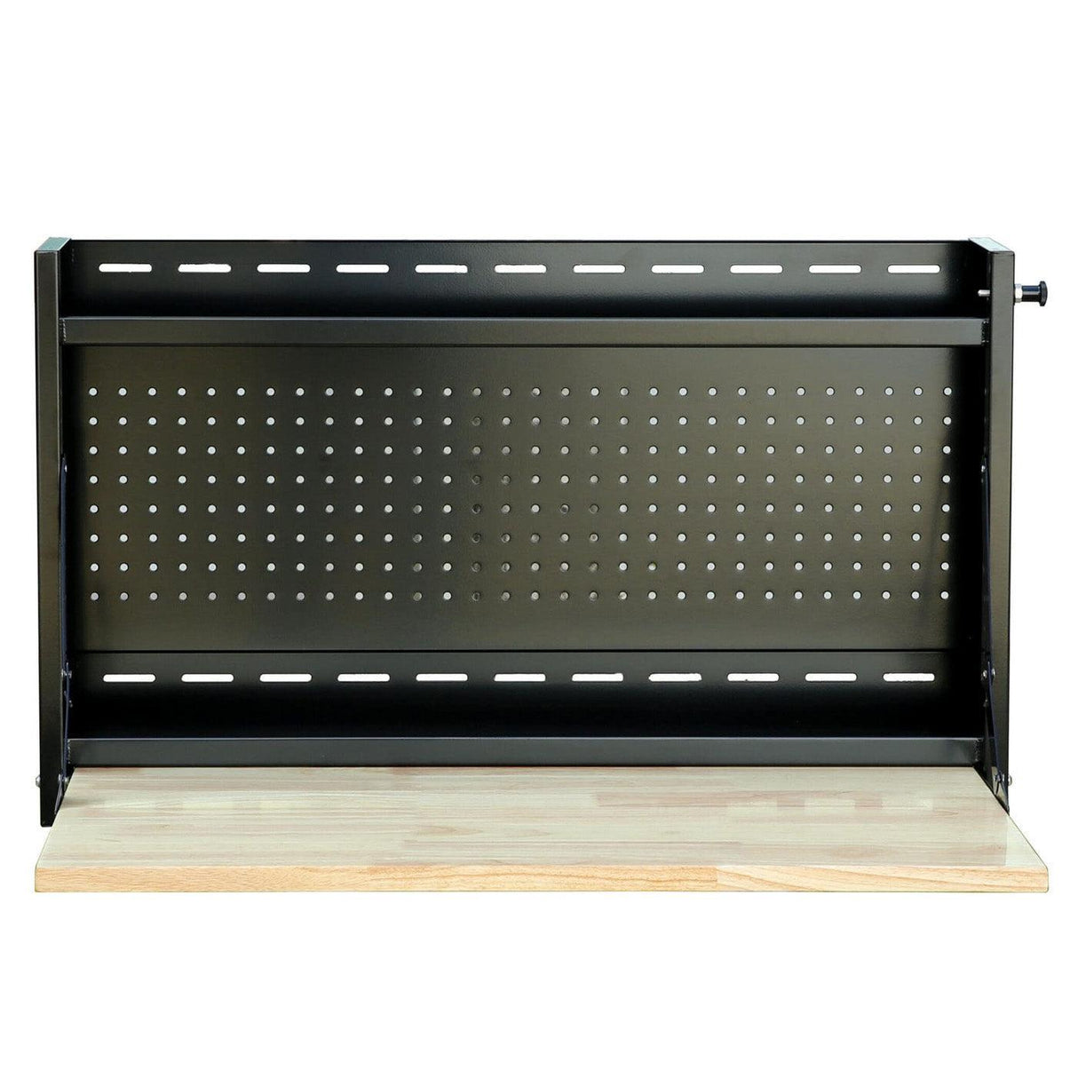 32-Inch Folding Wall-Mounted Worktable with Butcher Block Top-Grease Monkey Garage