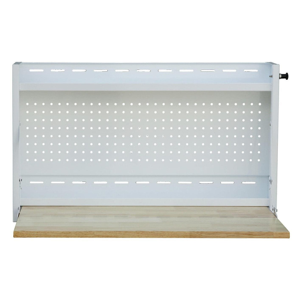 32-Inch Folding Wall-Mounted Worktable with Butcher Block Top-Grease Monkey Garage