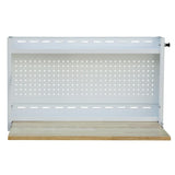 32-Inch Folding Wall-Mounted Worktable with Butcher Block Top-Grease Monkey Garage